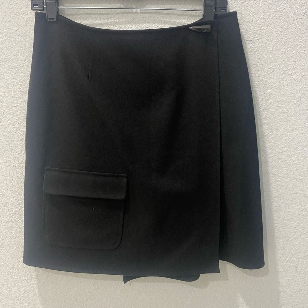 Talbots Black Wrap Skirt Size 10